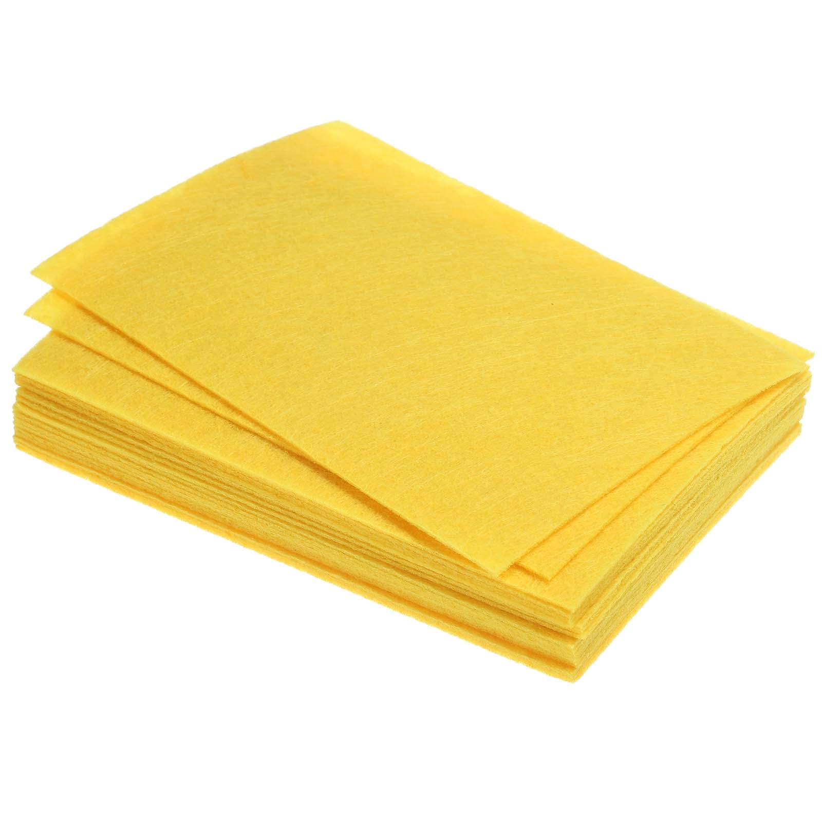 PATIKIL Soft Felt Sheets Fabric Craft Sheets Yellow 6 Inch x 4 Inch for DIY, Hobby, Decoration Pack of 18