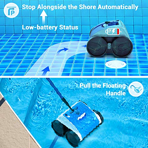 PAXCESS Cordless Robotic Pool Cleaner WallClimbing Fuction with