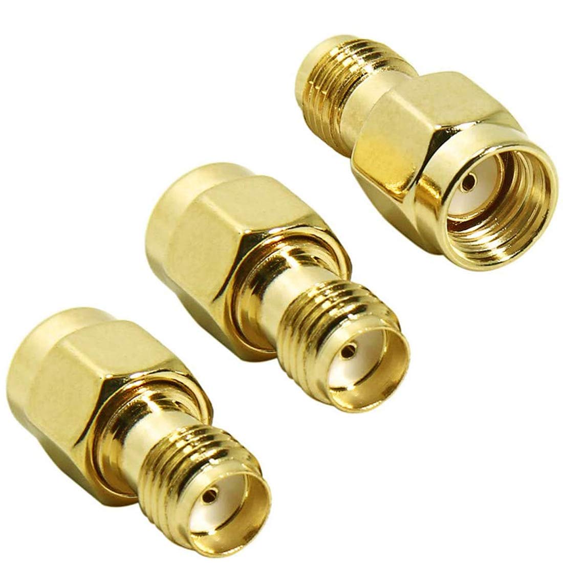 Greluma 3 Pcs SMA Female to RP-SMA Male RF Connector Adapter