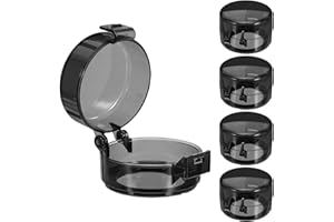 TOBBOMEY 5pcs Safety Stove Knob Covers Gas Stove Burner Cap Oven and Knob Guard Black