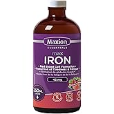 Maxion Iron Blood Booster Supplement to Combat Iron Deficiency Anemia, Fight Fatigue and Build Blood Cells, 250ml (1)