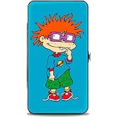 Rugrats unisex adults Buckle-down Hinge - Chuckie Pose + Saturn Blue Wallet, Multicolor, 7 x 4 US