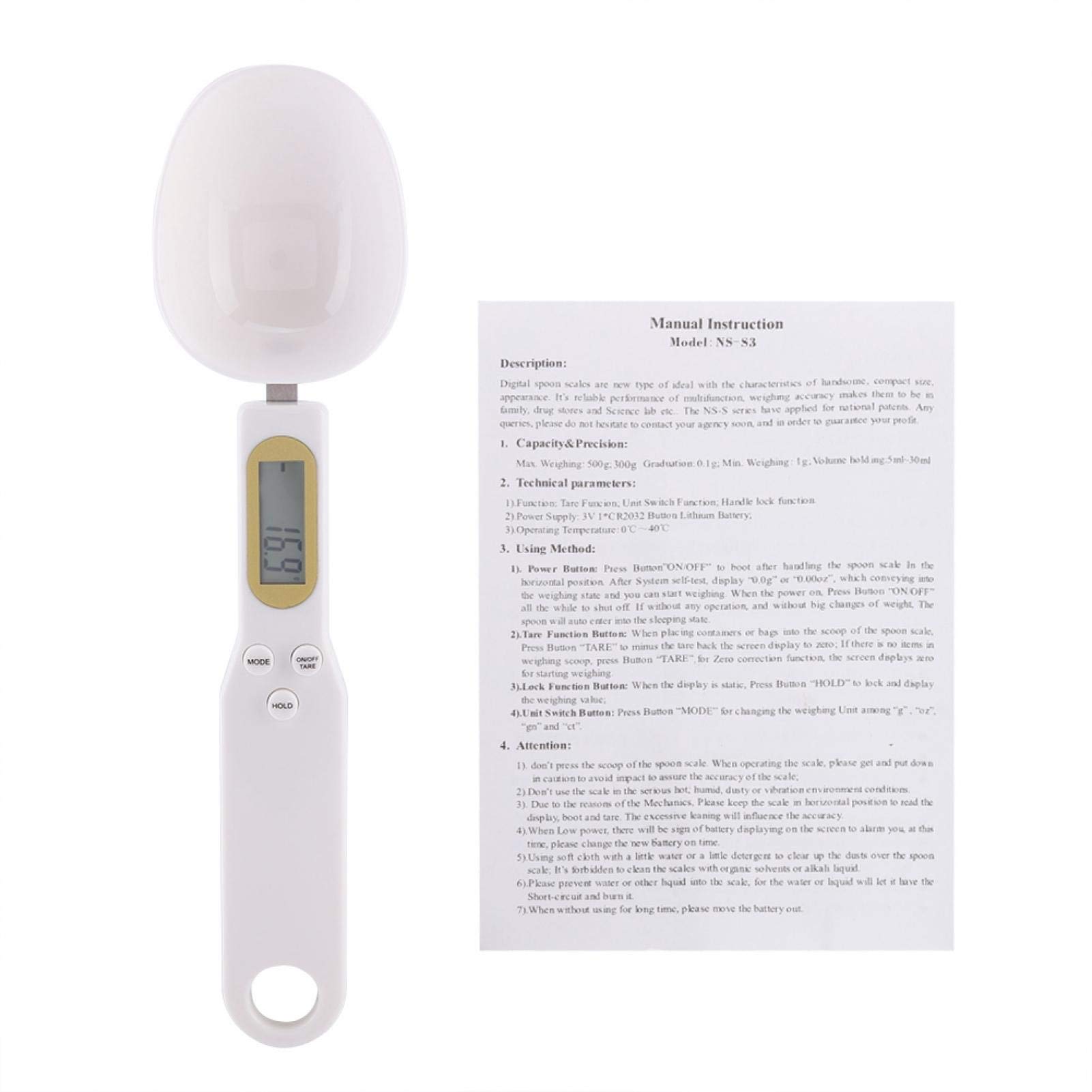 Measuring Spoons, Measuring Spoon Set Spoon Scale Measuring Spoons Set, Electric Scale Tea Cream for Butter Flour