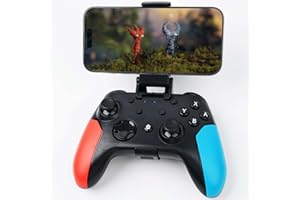 Wzuicov Bluetooth & Wired Game Controller – Gamepad for Switch, iPhone/iPad (Apple Arcade), Android, PC & More | with Phone M