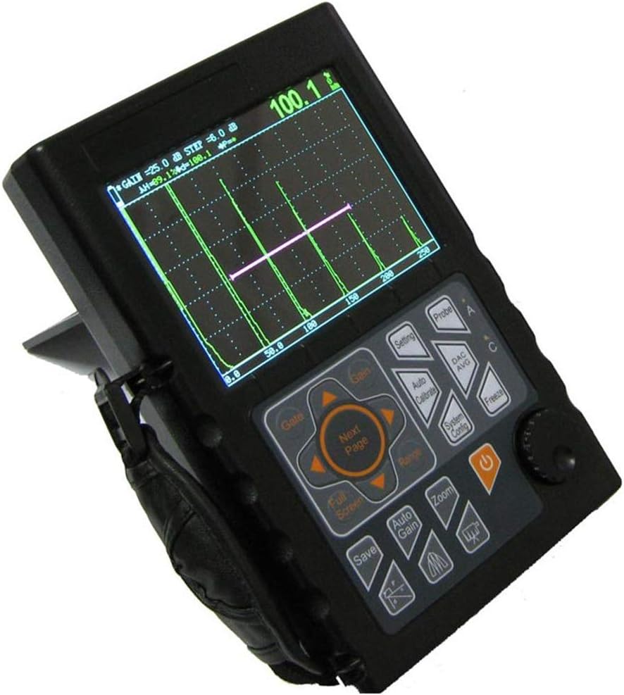 Digital Ultrasonic Flaw Detector Meter Detection Tools Defectoscope Measuring Range 0-10000mm Handheld NDT Flaw Detection Equipment Memory Function