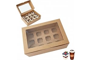 JRWTY Dessert Shooter Boxes, 6-Pack, Holds 12 Count 5 oz Dessert Shooters, brown