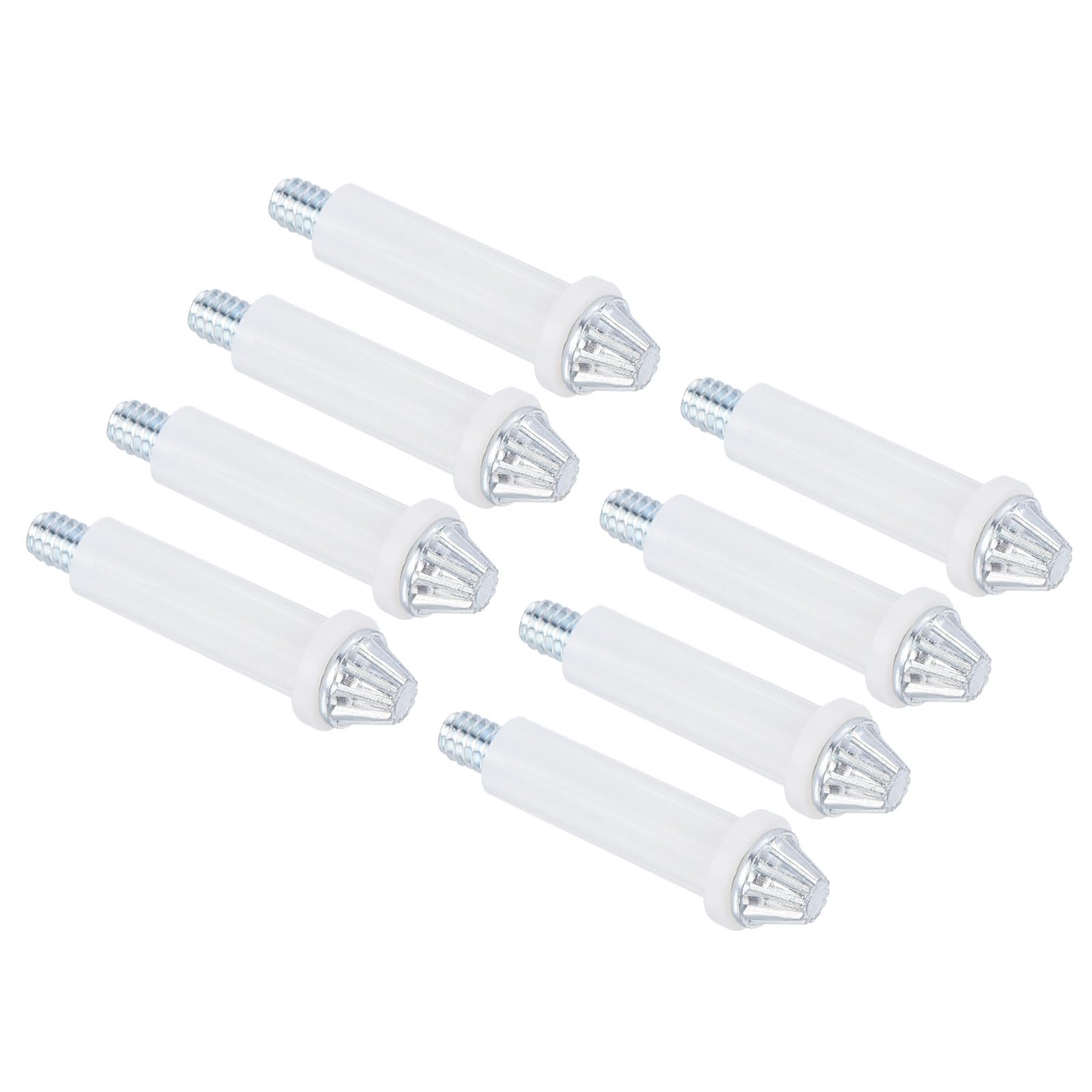 uxcell Bifold Door Hardware, 8-Pack Bi-Fold Door Bottom Pivot, Bifold Closet Door Hardware Repair Part Kit for Sliding Wardrobe Doors, Folding Door, Silver