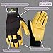 Women's Hybrid Leather Palm Work Gloves (Wells Lamont 3215S), Small