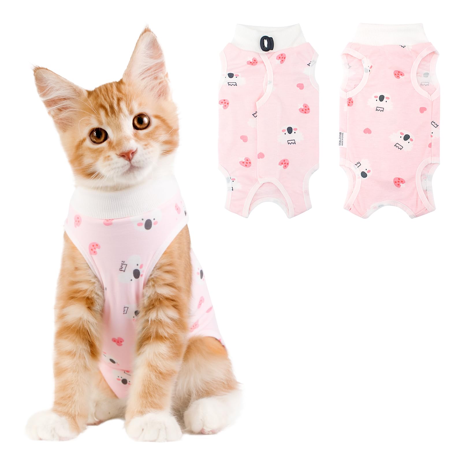 Photo 1 of Cat Recovery Suit Female, Breathable Cat Onesie After Surgery Female for Abdominal Wounds or Skin Diseases, Surgery Recovery Suit Kitten Onesie After Spay Wear Anti Licking