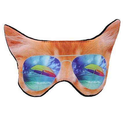 Máscara de dormir Jixing con correa ajustable para gato/perro, máscara de dormir para