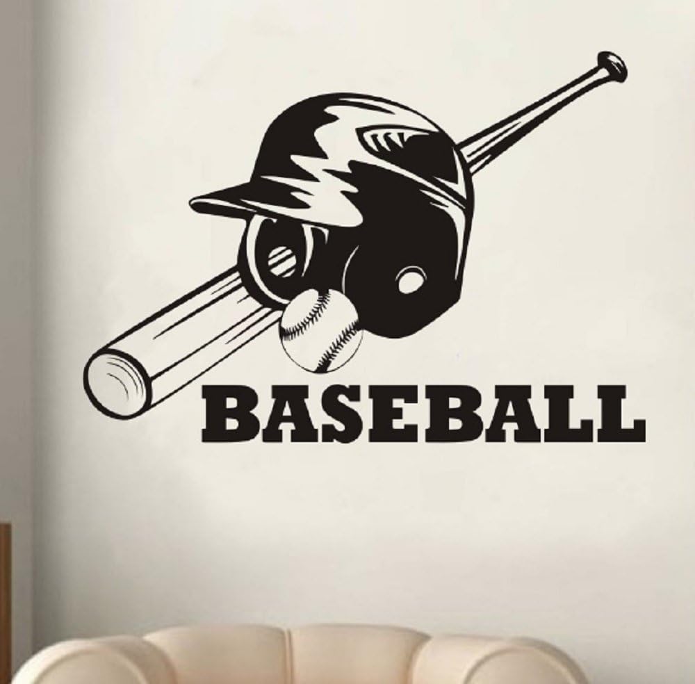 Amazon Nozama ウォールステッカー 野球 ベースボール ヘルメット バット 野球少年へのプレゼントに ウォールステッカー オンライン通販