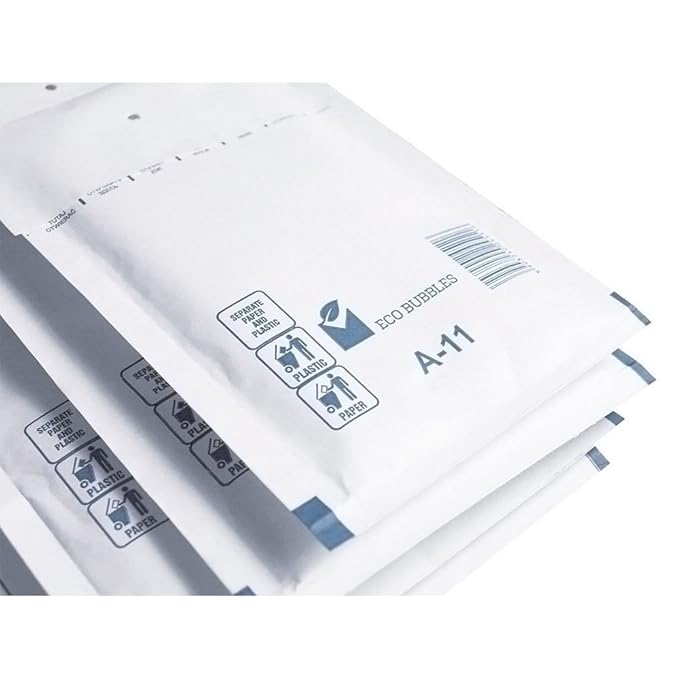 200 x Luftpolstertaschen Versandtaschen Größe A/1 (120 x 175 mm) DIN A6 - Weiss