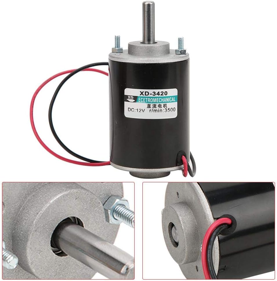 Walfront High Torque DC Motor 12V 3000RPM Permanent Magnet Motor High Speed CW/CCW (12V DC 3000RPM), Black: Clothing
