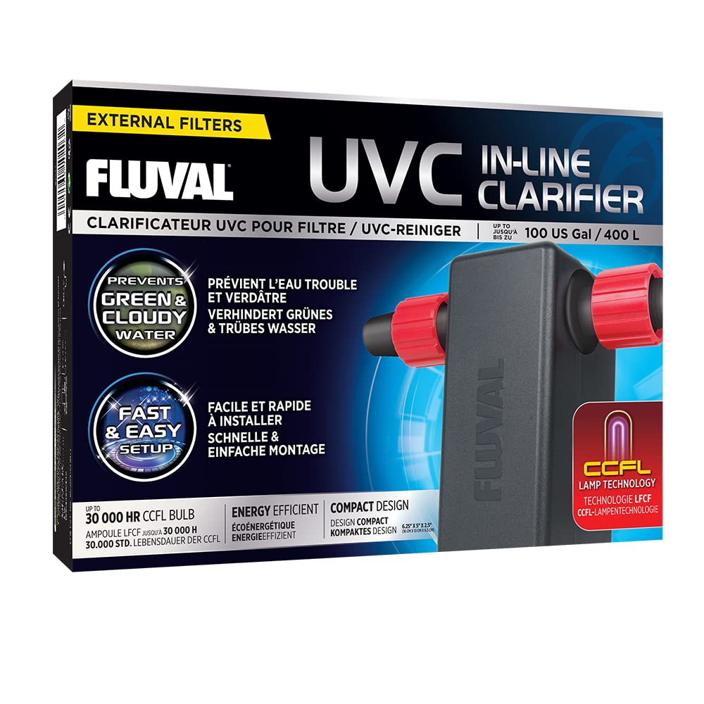 Fluval UVC Clarifier for Aquariums, UVC Clarifier with CCFL Lamp Technology
