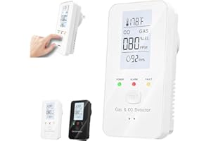 Steadfast Haven 4-in-1 Multi-Sence Detector with HD Display – Portable for Home, Kitchen, Apartment, Hotel and Camping RV (Wh