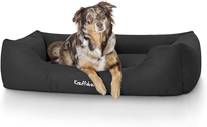 Knuffelwuff Panier Chien Lit Pour Chien Coussin Corbeille Pour Chien Finlay Imperméable Noir Ml 85 X 63cm
