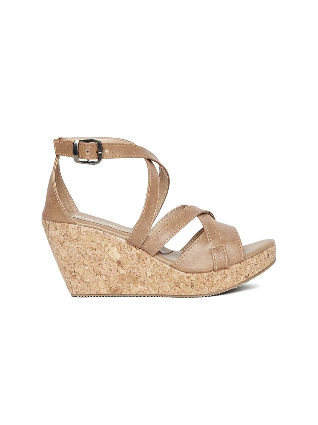 marc loire women's tan solid heels