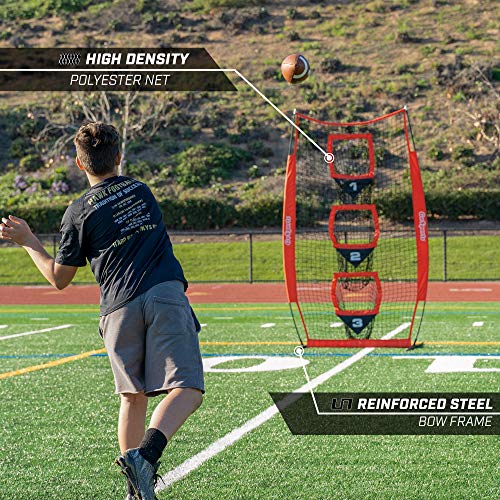 GoSports 8 ft x 4 ft Football Training Vertical Target Net, Improve QB