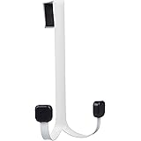 Amazon Basics Over-the-Door Double Hanger Hooks, White