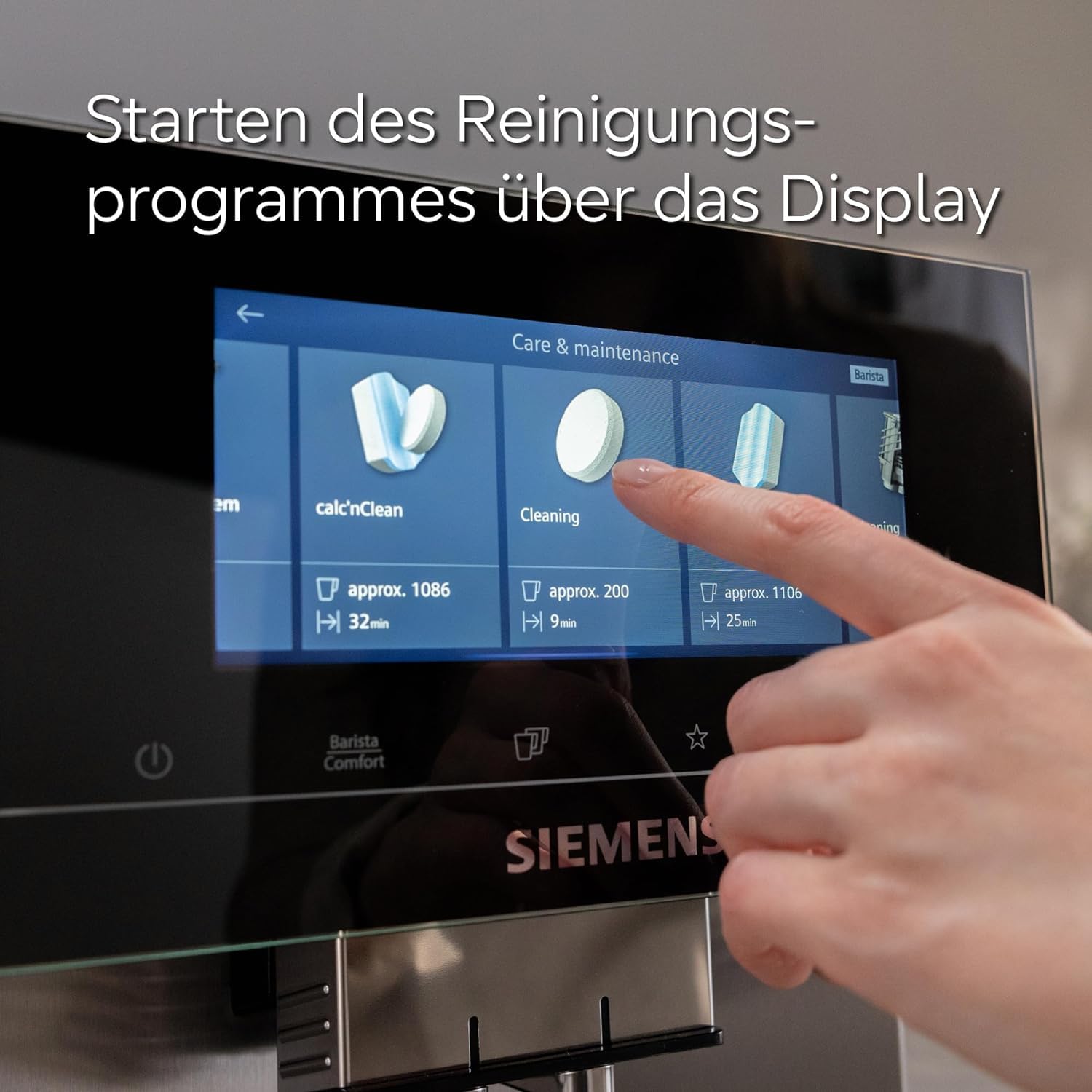 Siemens Reinigungstabletten TZ80001A, 10 Stück, Kaffeeöl-Rückstände ideal entfernen, Original-Zubehör, passend für Kaffeevollautomaten der EQ Reihe, sowie Einbauvollautomaten 3