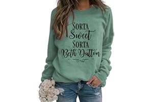 BOFUPAGO Somewhere Between Proverbs 31 and Beth Dutton Sweatshirt for Women, Womens Crewneck Sweatshirts Long Sleeve Tops