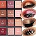 Eyeshadow Makeup Palette, Shimmer + Matte 12 Colors - Highly Pigmented - Nude Warm Natural Eye Shadow Powder Waterproof Eye Shadows Set (12K)