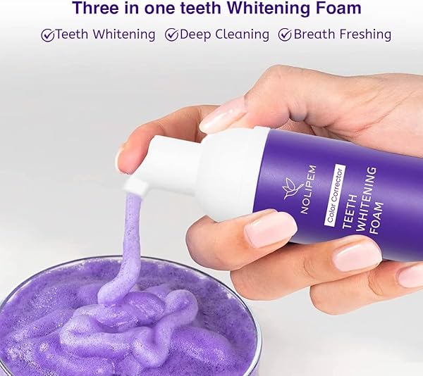 PURPLE TOOTHPASTE FOR TEETH WHITENING: TOOTH STAIN REMOVAL AND BOOSTER, TOOTH FOAM, TOOTHPASTE