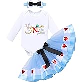 IMEKIS Toddler Girls Princess 1st Birthday Outfit Long Sleeve Romper Tutu Headband Halloween Cake Smash Photo Shoot