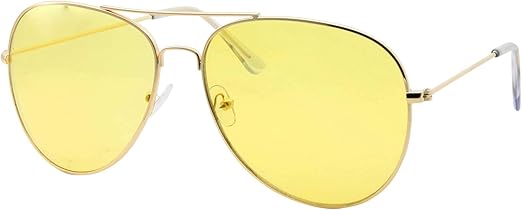 Yellow lens aviators mens Clearance