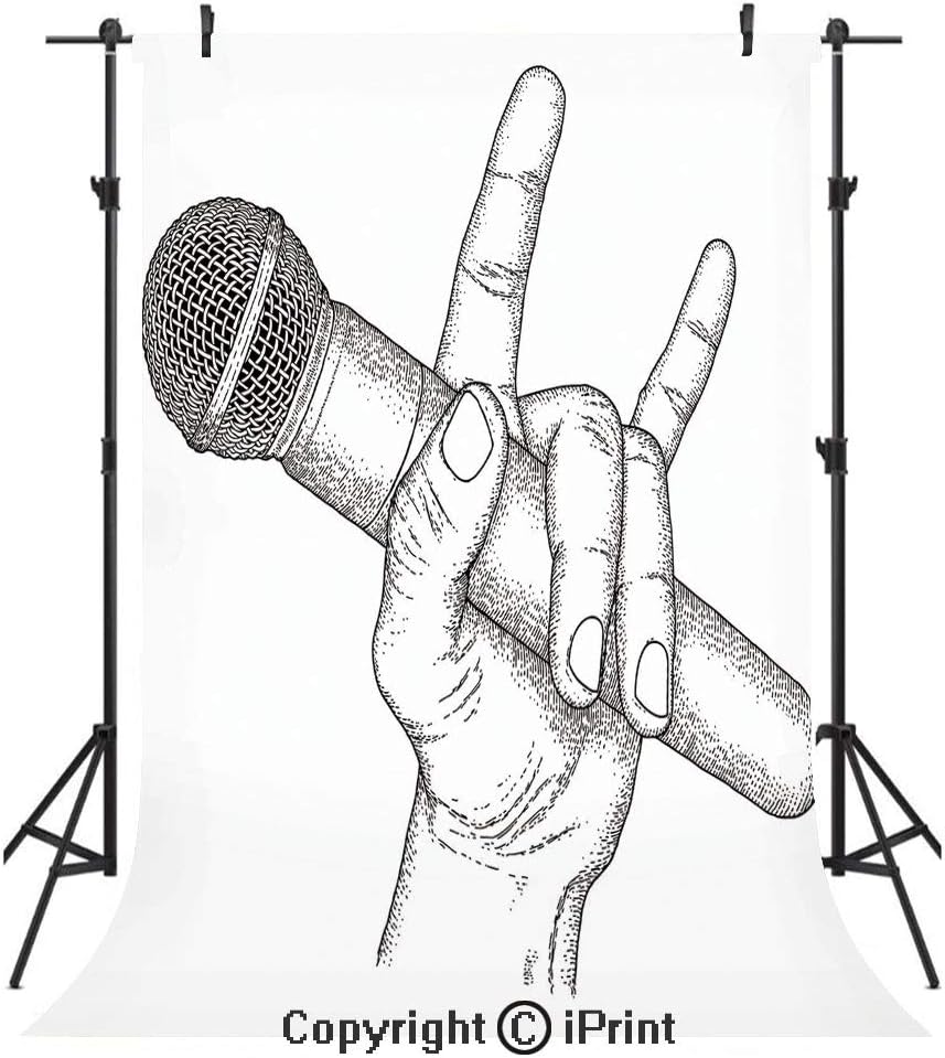 Amazon Com Popstar Party Photography Backdrops Hand Drawn High
