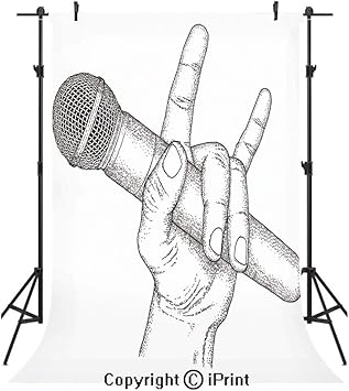 Amazon Com Popstar Party Photography Backdrops Hand Drawn High