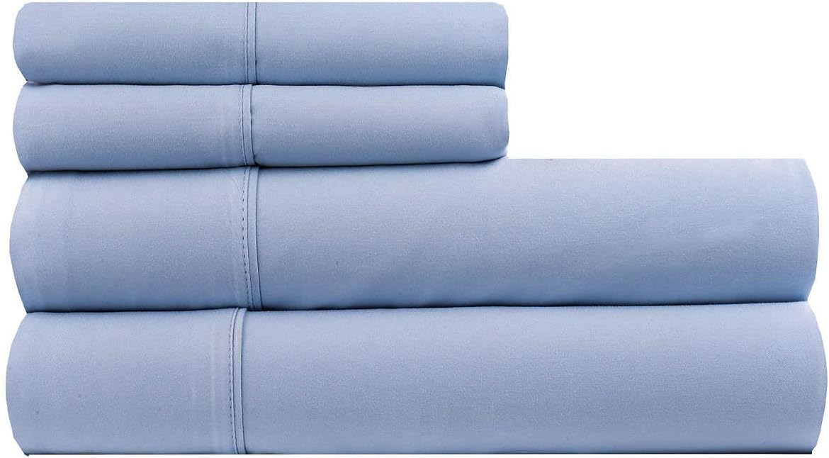 Charisma Microfiber 6-Pc Queen Sheet Set Extra Deep - Glacier (Light Blue)