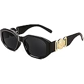 FEISEDY Retro Trendy Rectangle Sunglasses Women Men Vintage 90s Small Narrow Square Sunglasses B2322