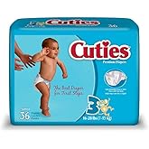 First Quality Cuties Baby Diapers - Size 3 16-28 lbs 4pks/36 (144ct)