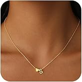 Lyncory Gold Heart Initial Necklace for Women 14K Gold Plated Pendant Letter Dainty Fashion Heart A-Z Initial Necklaces for Women Jewelry Gifts