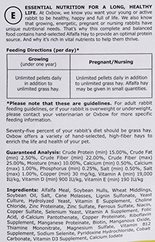 Oxbow Animal Health Bunny Basics Essentials Young Rabbit Food, 25-Pound