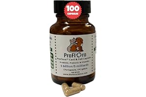ProFlora Cani and Feli Probiotics, Postbiotics & Vitamins for Dogs & Cats – for All Breeds & Sizes – 100 Capsules