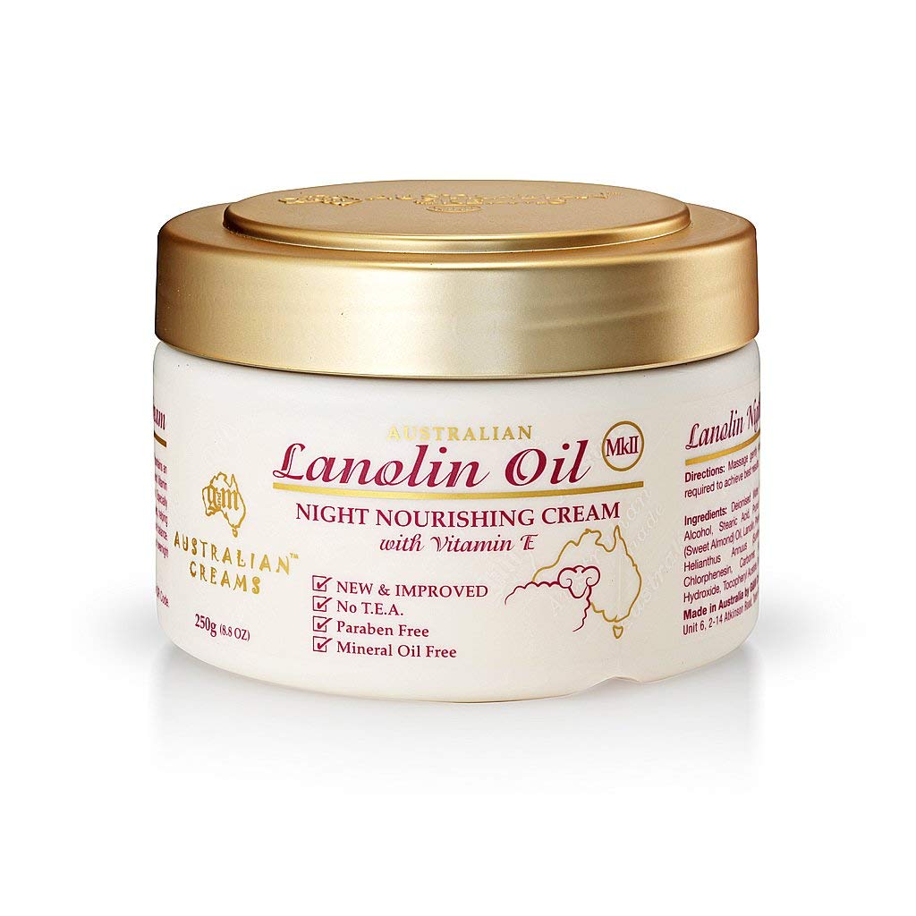 Australian Creams Lanolin Cream for Night Use and Sleep, 250g