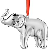 VIVIKEN Elephant Gifts for Friends Women, 3D Metal Friendship Elephant Christmas Ornament with Story Card, Christmas Birthday Thank You Gifts Ideas for Sister Bestie Best Friends Female