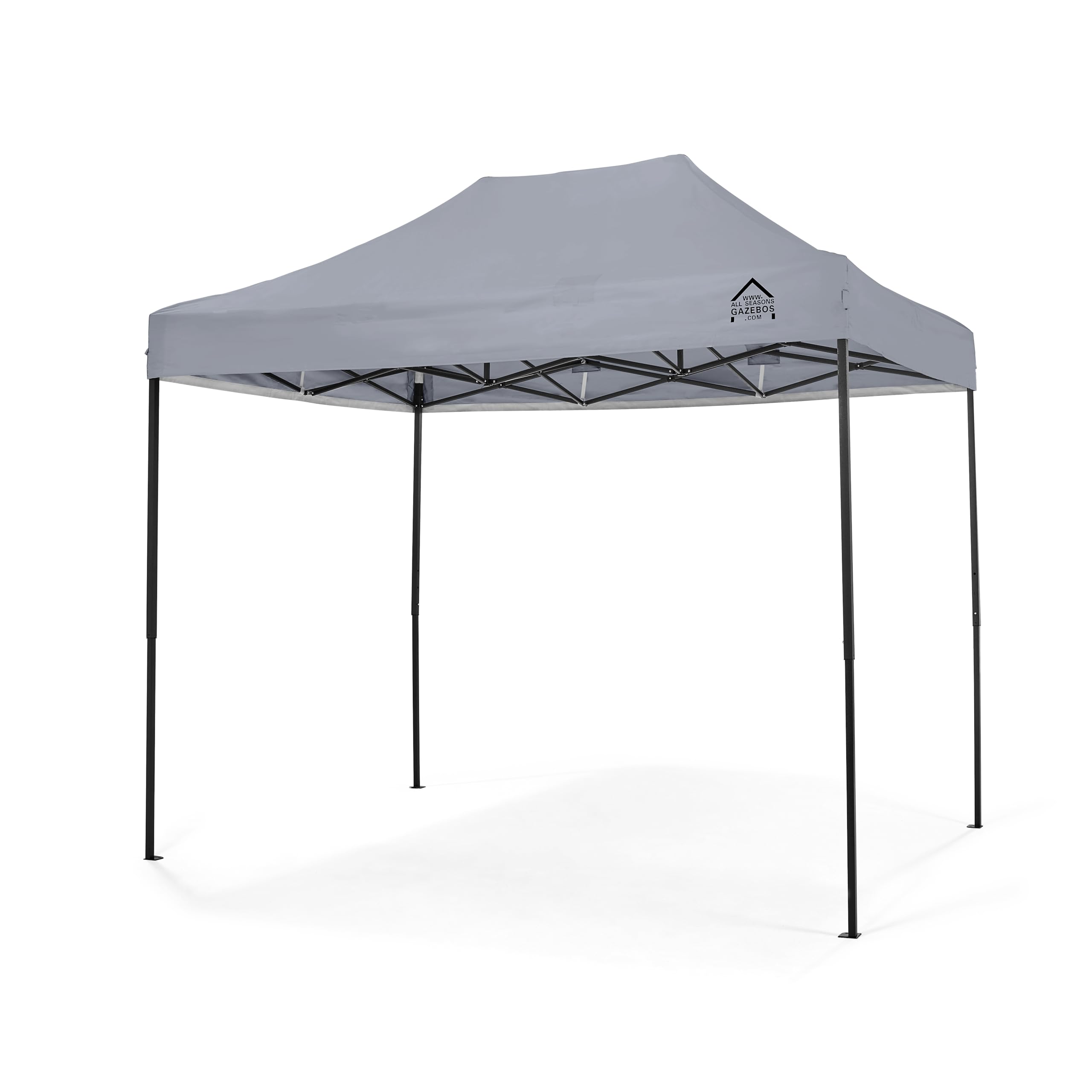 All Seasons Gazebos, 3x2m Heavy Duty Fully Waterproof, Premium Pop Up Gazebo + Carry Bag and Weights (Metallic Grey)