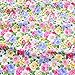 iNee Pink Floral Fat Quarters Quilting Fabric Bundles, Sewing Fabric for Quilting Crafting, 18