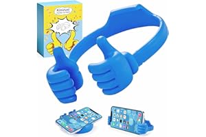 KINIZUXI Stocking Fillers Thumbs Up Lazy Phone Stand Gifts for Christmas,Universal Cell Phone Holder for Desk Funny Gadgets,Cellphone Holder Smartphone Stand Holder for iPhone iPad Samsung and More (Blue)