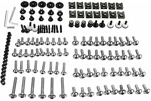195PCS Motorcycle Full Fairing Bolts Kit Stainless Steel Clips Nut Bodywork Screws, for Yamaha FJR 1300 FJR1300 mt07 MT09 MT0