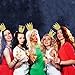 LeeSky Birthday Party Hats,12 Pack Gold Birthday Crown Hats,Kids and Adult Party Hats,Party Decorations Crowns Supplies