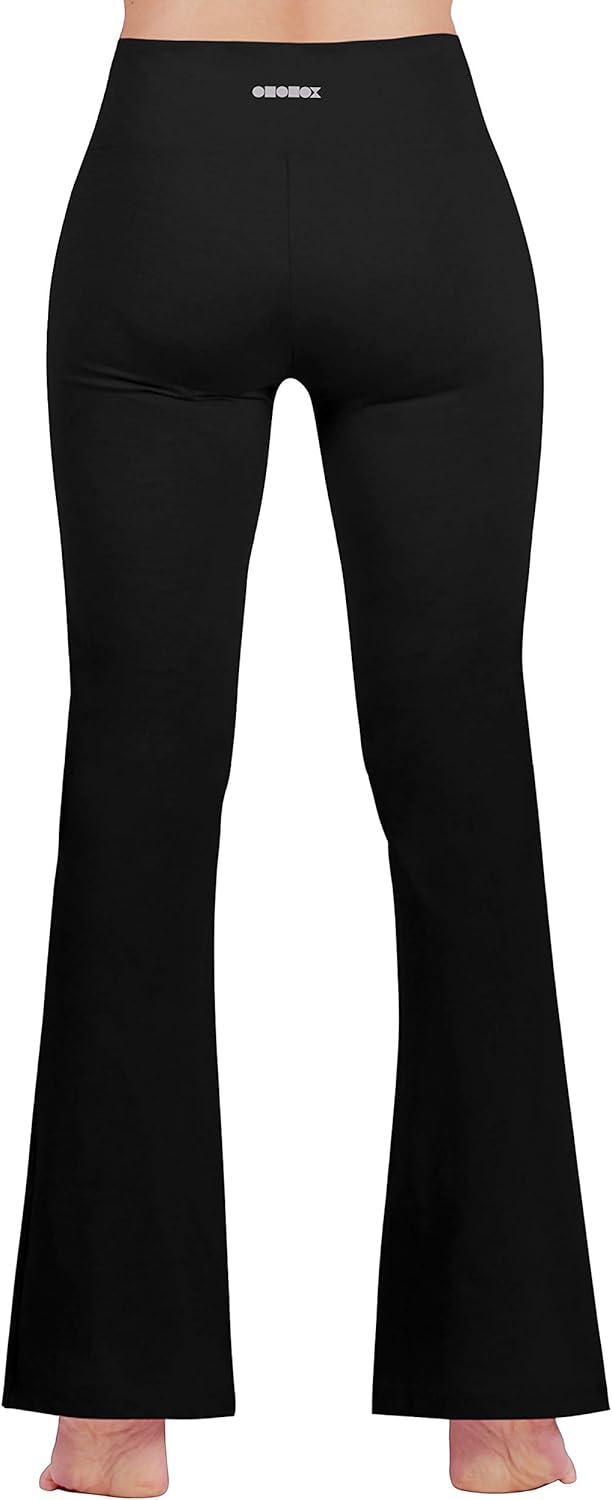 ODODOS Women's Boot-Cut Yoga Pants Tummy Control Workout Non See-Through Bootleg Yoga Pants: Clothing