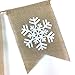 Noel Burlap Banner Merry Christmas Garland Bunting Mantel Fireplace Decoration