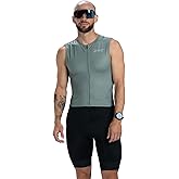 Zoot Men’s Core Sleeveless Tri Aero SLVS FZ Racesuit, Quick-Dry Sleeveless Triathlon Suit with Chamois & Race Storage