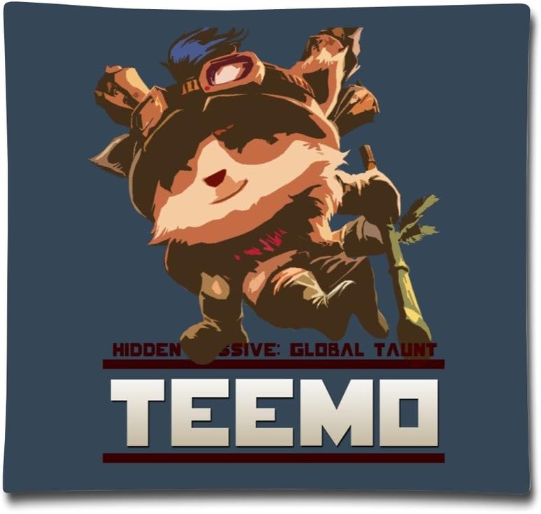 FHY League Of Legends Lol Teemo 2-Sides Printing Personalized Custom Cotton Pillow Case 18 "X18 "