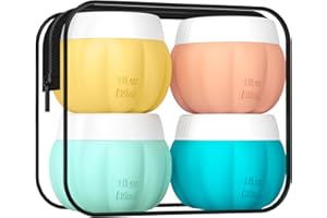 Ruinovate Tsa Travel Containers for Toiletries Leak Proof, Silicone Jars with Lids for Creams, Mini Toiletry Tontainers Tsa Approved, Lotion Travel Size Containers for Toiletries