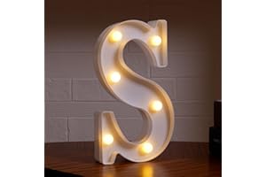 DYINGSWAN Led Marquee Letters, 26 Alphabet Light Up Letters, Small Led Letter Lights, Battery Powered Lighted Letter for Party, Table, Birthday Decor (S)